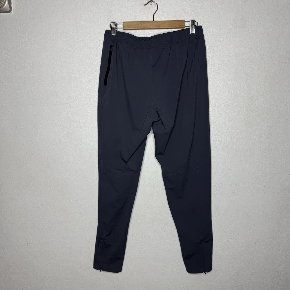 Wolaco Gray Red Drawstring Ankle Zip Athletic Pants Men's Medium
